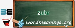 WordMeaning blackboard for zubr
